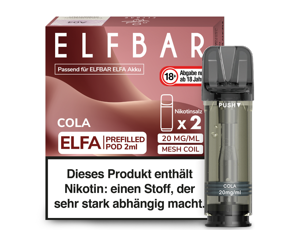 Elfbar - Elfa Pod Cola 20 mg/ml (2 Stück pro Packung) 400er Packung
