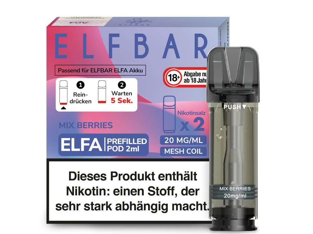 Elfbar - Elfa Pod Mix Berries 20 mg/ml (2 Stück pro Packung) 10er Packung