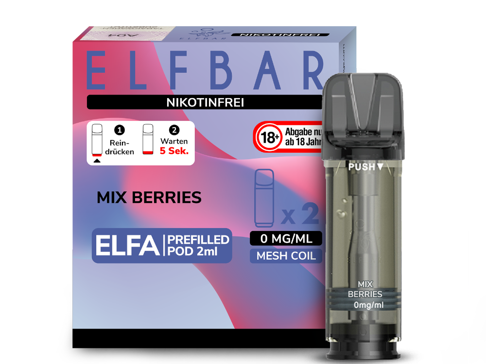 Elfbar - Elfa Pod Mix Berries 0 mg/ml (2 Stück pro Packung) 10er Packung