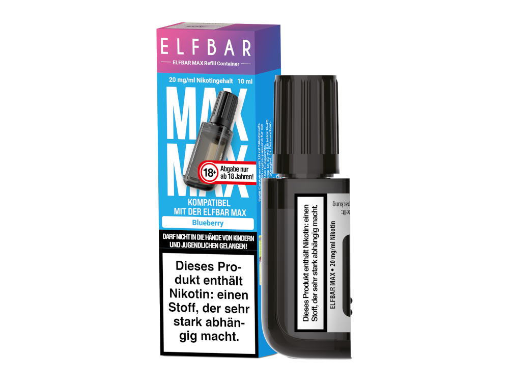 Elfbar - Max Refill Container - Blueberry 20 mg/ml 200er Packung