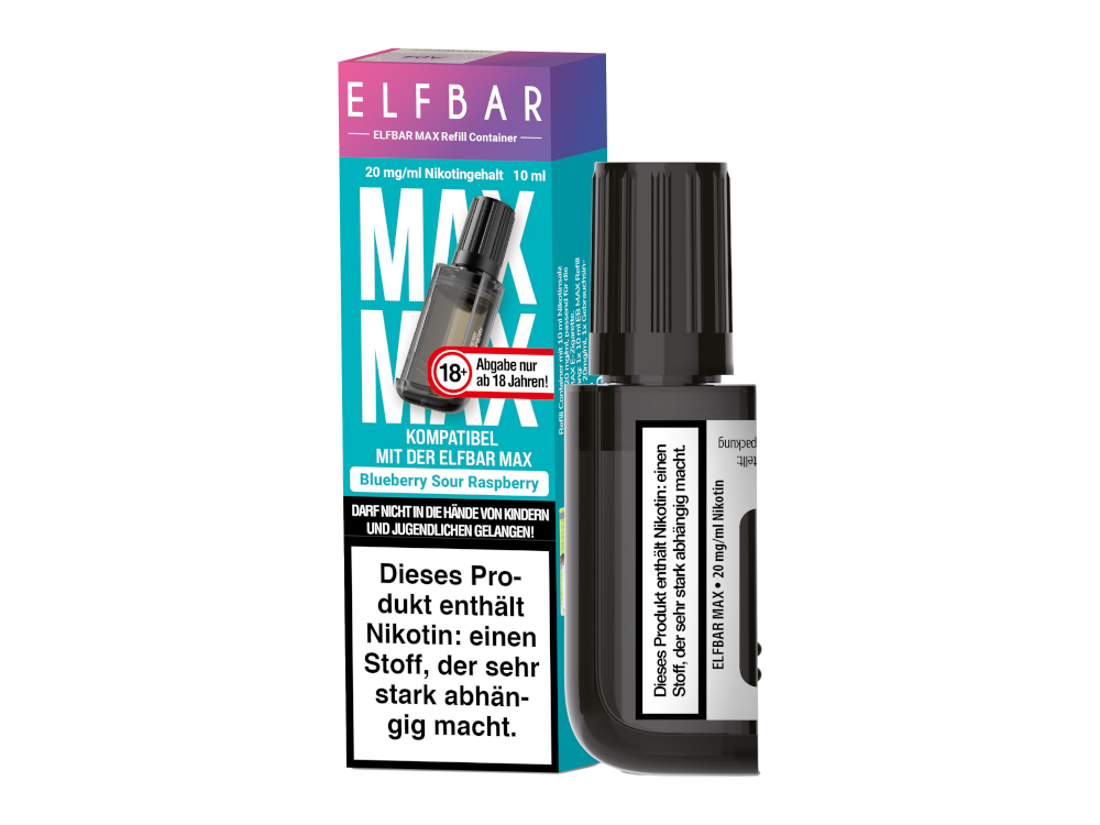 Elfbar - Max Refill Container - Blueberry Sour Raspberry 20 mg/ml 10er Packung