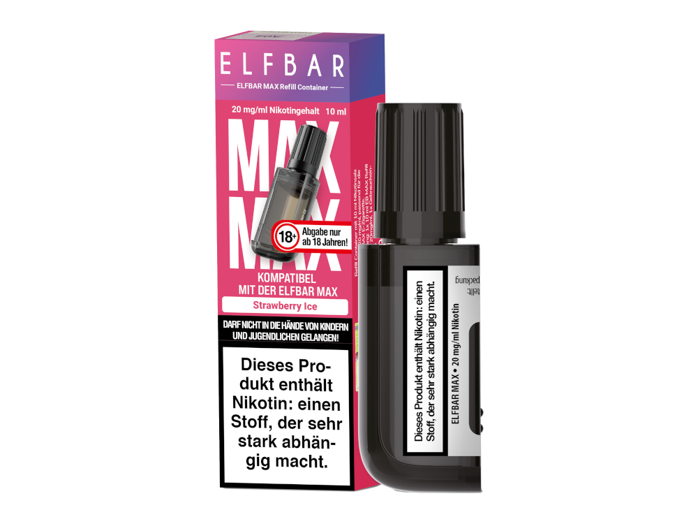 Elfbar - Max Refill Container - Strawberry Ice 20 mg/ml 10er Packung