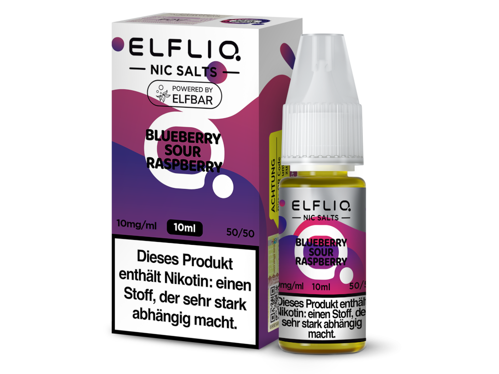 ELFLIQ - Blueberry Sour Raspberry - Nikotinsalz Liquid 10 mg/ml 200er Packung
