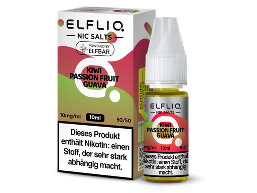 [EQNSL10KF-10-H] ELFLIQ - Kiwi Passion Fruit Guava - Nikotinsalz Liquid 10 mg/ml 10er Packung