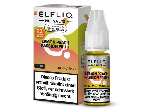 [EQNSL10LP-20-H] ELFLIQ - Lemon Peach Passion Fruit - Nikotinsalz Liquid 20 mg/ml 10er Packung
