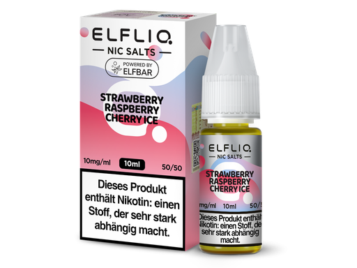 [EQNSL10SY-10] ELFLIQ - Strawberry Raspberry Cherry Ice - Nikotinsalz Liquid 10 mg/ml
