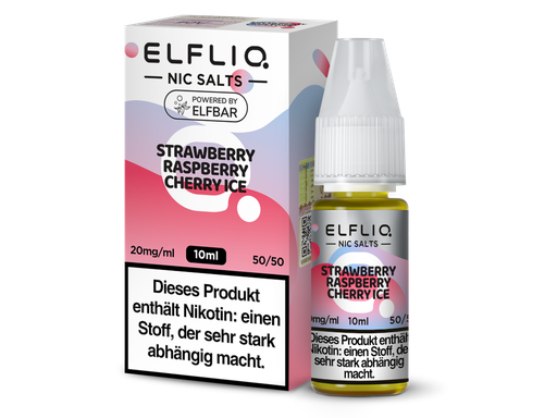 [EQNSL10SY-20-K] ELFLIQ - Strawberry Raspberry Cherry Ice - Nikotinsalz Liquid 20 mg/ml 200er Packung