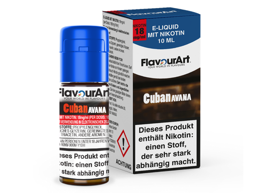 [FAL10CA-18-H] FlavourArt - Cuban Avana E-Zigaretten Liquid 18 mg/ml 15er Packung