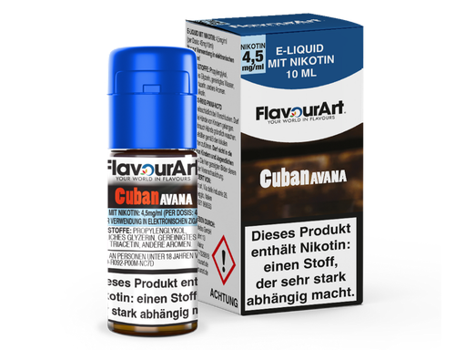 [FAL10CA-4-H] FlavourArt - Cuban Avana E-Zigaretten Liquid 4,5 mg/ml 15er Packung