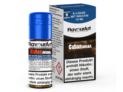 [FAL10CA-9-H] FlavourArt - Cuban Avana E-Zigaretten Liquid 9 mg/ml 15er Packung