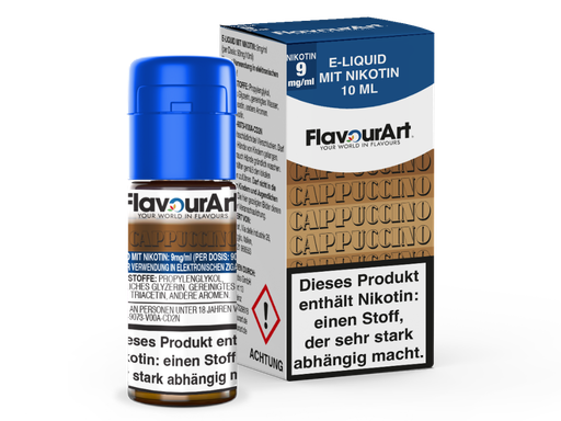 [FAL10CP-9-H] FlavourArt - Cappuccino E-Zigaretten Liquid 9 mg/ml 15er Packung