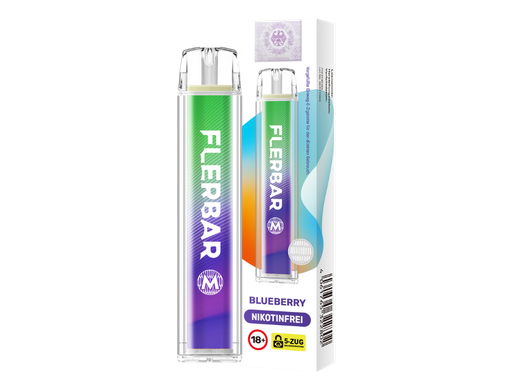 [FBEWM0-BB] Flerbar - M Einweg E-Zigarette - Blueberry 0 mg/ml