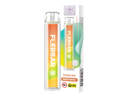 [FBEWM0-PC] Flerbar - M Einweg E-Zigarette - Peach Ice 0 mg/ml