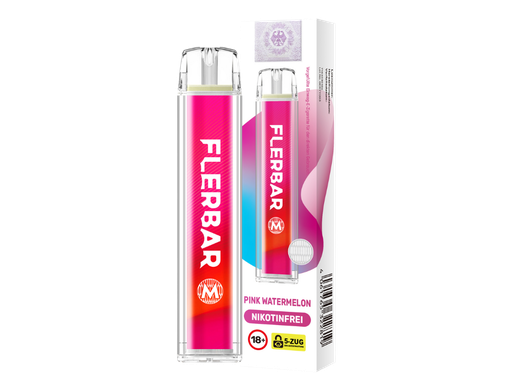 [FBEWM0-PW] Flerbar - M Einweg E-Zigarette - Pink Watermelon 0 mg/ml