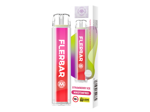 [FBEWM0-SI] Flerbar - M Einweg E-Zigarette - Strawberry Ice 0 mg/ml