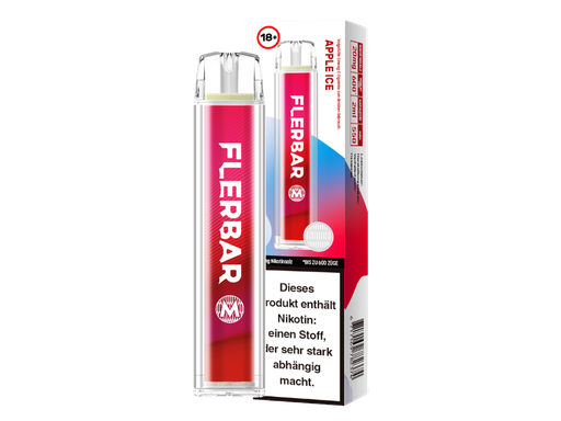 [FBEWM20-AI] Flerbar - M Einweg E-Zigarette - Apple Ice 20 mg/ml