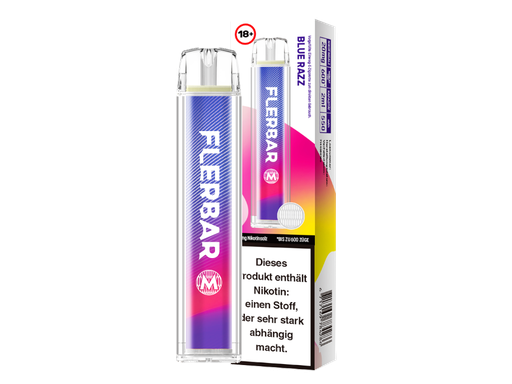 [FBEWM20-BR] Flerbar - M Einweg E-Zigarette - Blue Razz 20 mg/ml