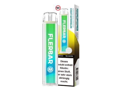 [FBEWM20-CW] Flerbar - M Einweg E-Zigarette - Chewy Watermelon 20 mg/ml