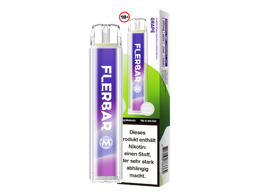 [FBEWM20-GR] Flerbar - M Einweg E-Zigarette - Grape 20 mg/ml