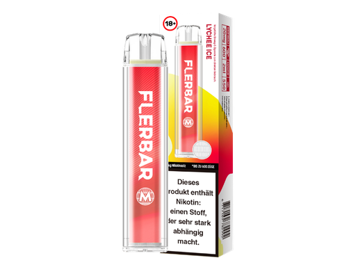 [FBEWM20-LI] Flerbar - M Einweg E-Zigarette - Lychee Ice 20 mg/ml