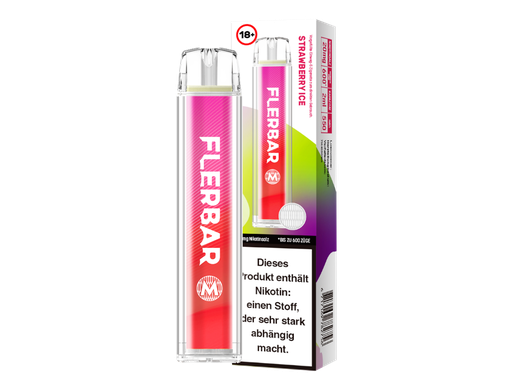 [FBEWM20-SI] Flerbar - M Einweg E-Zigarette - Strawberry Ice 20 mg/ml