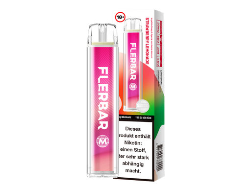 [FBEWM20-SL] Flerbar - M Einweg E-Zigarette - Strawberry Lemonade 20 mg/ml