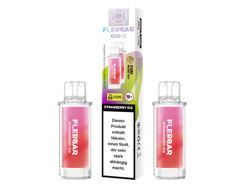[FBEWPP20-SI-L] Flerbar - POD Strawberry Ice 20 mg/ml (2 Stück pro Packung) 400er Packung