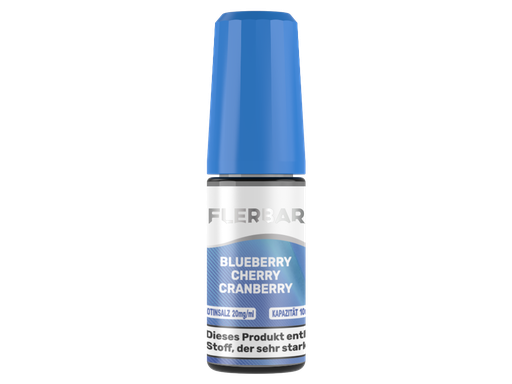 [FBNS10BC-20-H] Flerbar Liquid - Blueberry Cherry Cranberry - Nikotinsalz Liquid 20 mg/ml 10er Packung