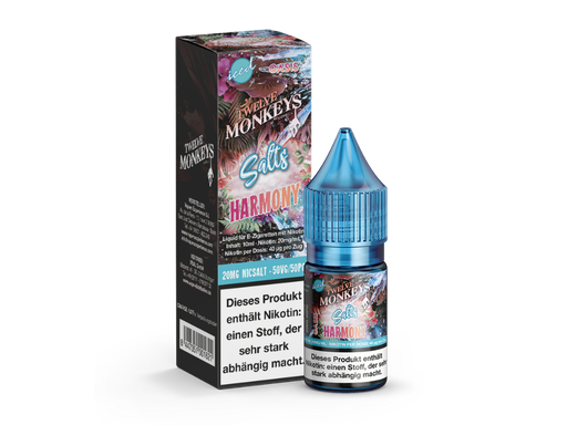 [12MNSL10HA-20-H] Twelve Monkeys - Iced - Harmony - Nikotinsalz Liquid 20 mg/ml 10er Packung