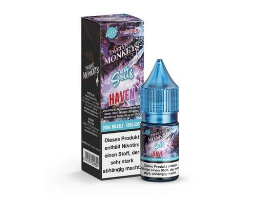 [12MNSL10HV-20] Twelve Monkeys - Iced - Haven - Nikotinsalz Liquid 20 mg/ml