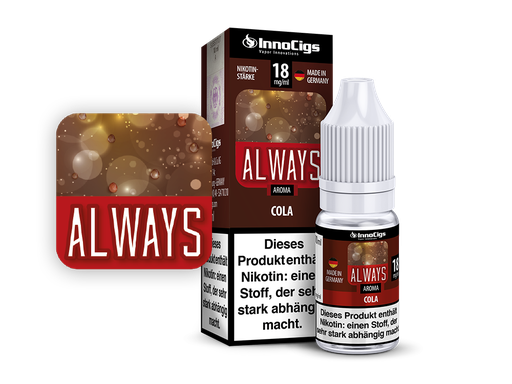 [ICL10ALW-18-H] InnoCigs - Always Cola Aroma 18 mg/ml 10er Packung