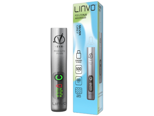 [LB100PLP-10-H] Linvo - Pod Lite Plus Akku 500 mAh grau 10er Packung