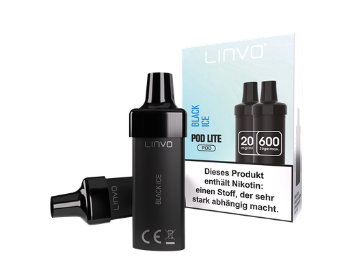 [LBEWPL20-BI-H] Linvo - Pod Lite Cartridge Black Ice 20 mg/ml (2 Stück pro Packung) 10er Packung