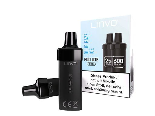 [LBEWPL20-BR] Linvo - Pod Lite Cartridge Blue Razz Ice 20 mg/ml (2 Stück pro Packung)
