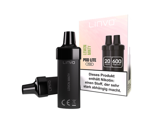 [LBEWPL20-LM-H] Linvo - Pod Lite Cartridge Lemon Minty 20 mg/ml (2 Stück pro Packung) 10er Packung