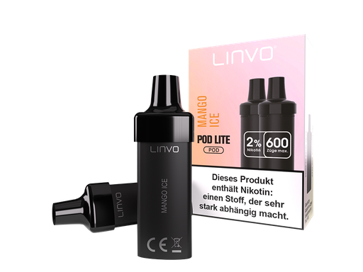 [LBEWPL20-MI-H] Linvo - Pod Lite Cartridge Mango Ice 20 mg/ml (2 Stück pro Packung) 10er Packung