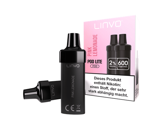[LBEWPL20-PL-K] Linvo - Pod Lite Cartridge Pink Lemonade 20 mg/ml (2 Stück pro Packung) 300er Packung