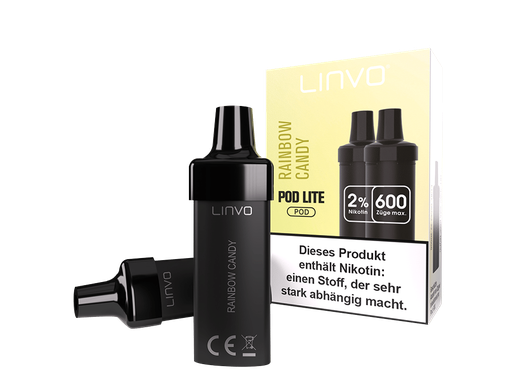 [LBEWPL20-RC-K] Linvo - Pod Lite Cartridge Rainbow Candy 20 mg/ml (2 Stück pro Packung) 300er Packung