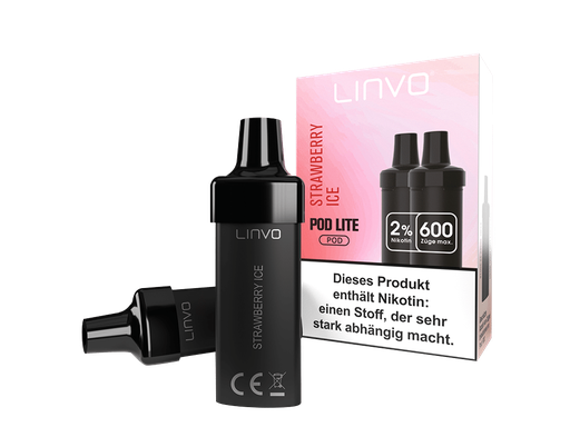 [LBEWPL20-SI-K] Linvo - Pod Lite Cartridge Strawberry Ice 20 mg/ml (2 Stück pro Packung) 300er Packung