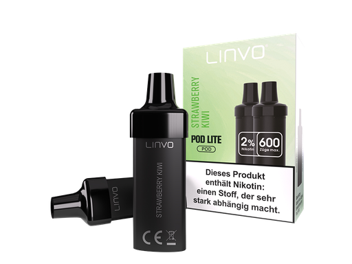 [LBEWPL20-SK-K] Linvo - Pod Lite Cartridge Strawberry Kiwi 20 mg/ml (2 Stück pro Packung) 300er Packung