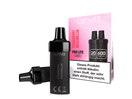 [LBEWPL20-SW] Linvo - Pod Lite Cartridge Strawberry Watermelon 20 mg/ml (2 Stück pro Packung)