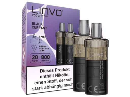 [LBEWPLP20-BC] Linvo - Pod Lite Plus Cartridge Blackcurrant 20 mg/ml (2 Stück pro Packung)