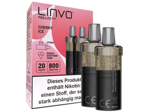 [LBEWPLP20-CI] Linvo - Pod Lite Plus Cartridge Cherry Ice 20 mg/ml (2 Stück pro Packung)