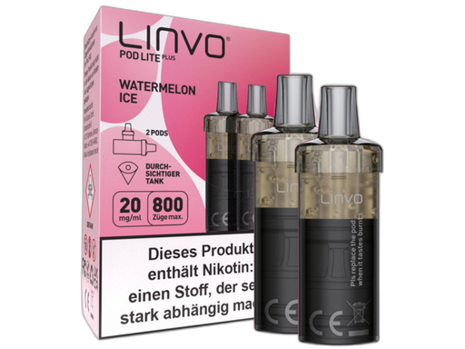 [LBEWPLP20-WI] Linvo - Pod Lite Plus Cartridge Watermelon Ice 20 mg/ml (2 Stück pro Packung)