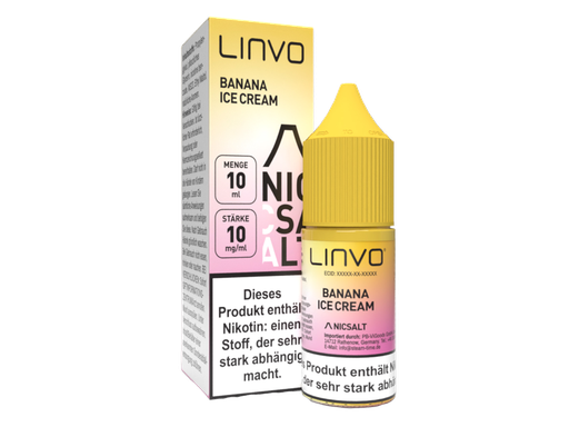 [LBNSL10BC-10] Linvo - Banana Ice Cream - Nikotinsalz Liquid 10 mg/ml