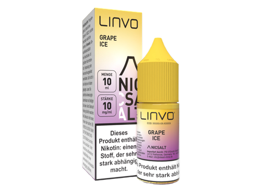 [LBNSL10GI-10] Linvo - Grape Ice - Nikotinsalz Liquid 10 mg/ml