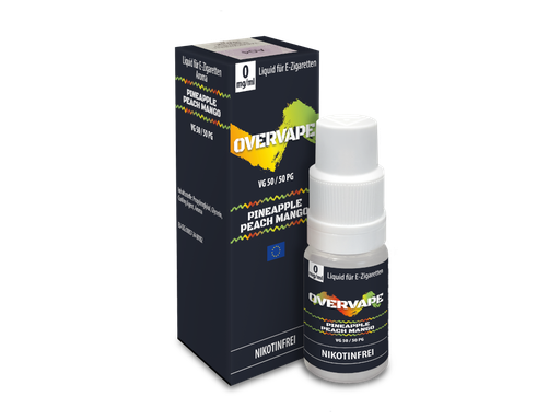 [OPNSL10PP-0-H] Overvape - Pineapple Peach Mango - Nikotinsalz Liquid 0 mg/ml 5er Packung