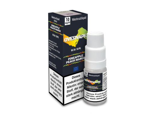 [OPNSL10PP-10] Overvape - Pineapple Peach Mango - Nikotinsalz Liquid 10 mg/ml
