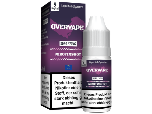 [OPS10S37-9-H] Overvape - 10 ml Nikotin Shot 30PG/70VG 9 mg/ml 10er Packung