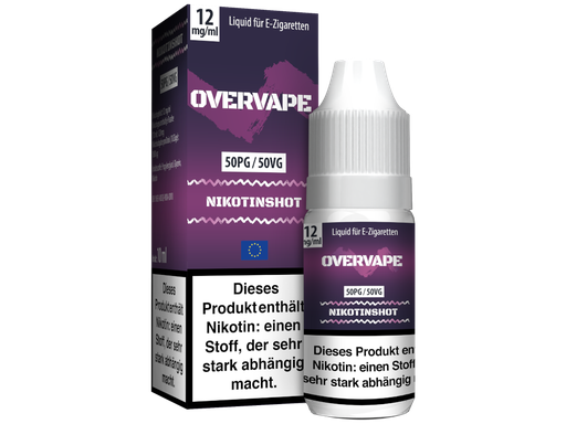 [OPS10S55-12] Overvape - 10 ml Nikotin Shot 50PG/50VG 12 mg/ml